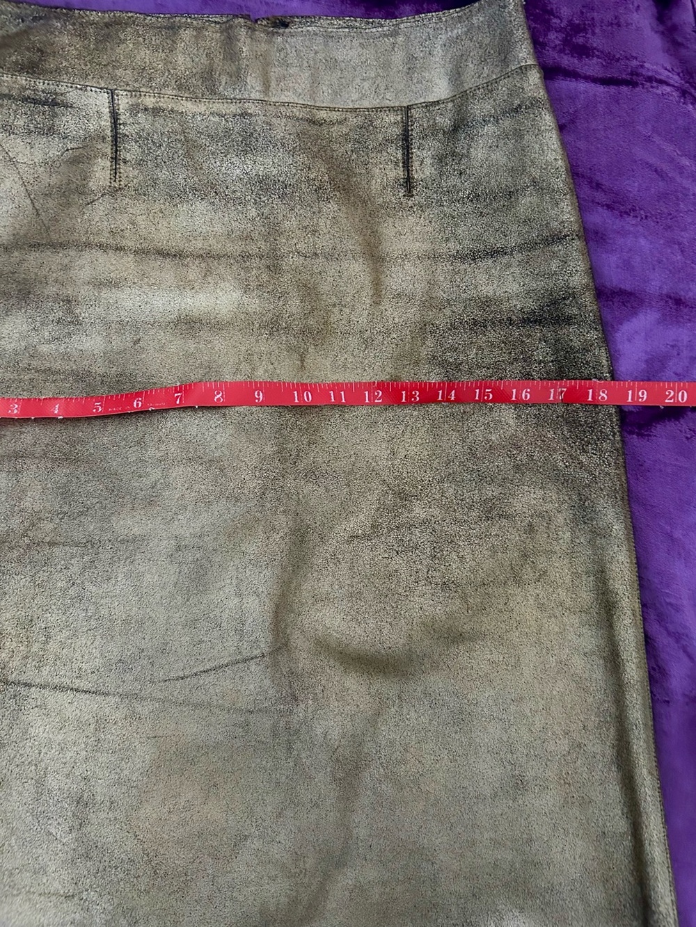 BCBGMaxAzria RARE Distressed Metallic Gold/black A-Line Skirt - Picture 10 of 12